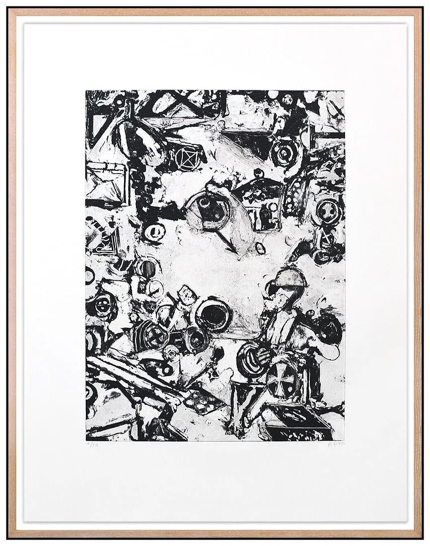 Richard Diebenkorn Color Aquatint Drypoint The Barbarian Hand Signed Framed Art (1 of 6)