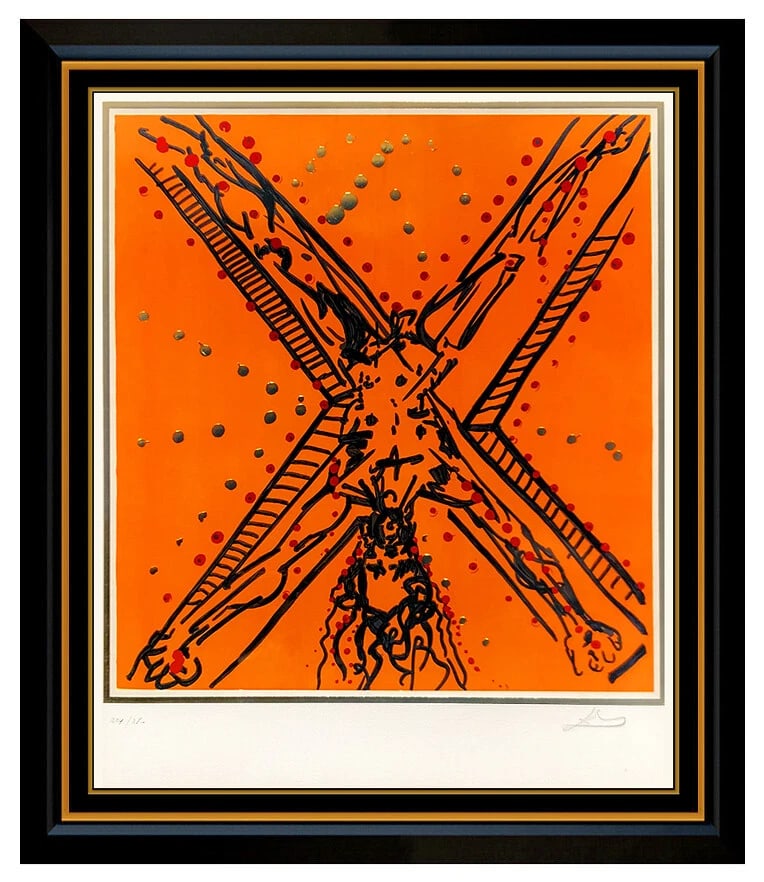 Salvador Dali Original Color Lithograph Hand Signed Andrew Apostle Framed Art (1 of 5)