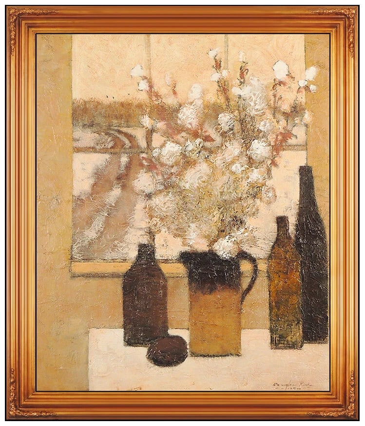 Douglas Ricks Original Oil Painting On Canvas Signed Still Life Landscape Art (1 of 5)