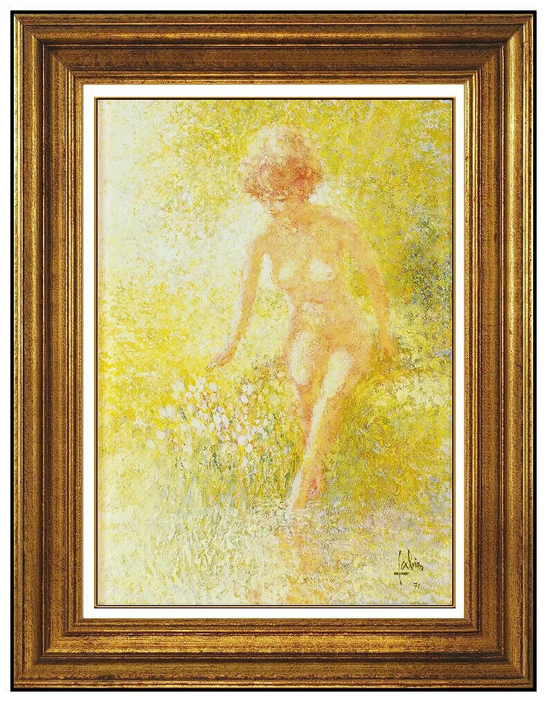Louis Fabien Original Oil Painting On Canvas Signed Female Portrait Framed Art (1 of 4)