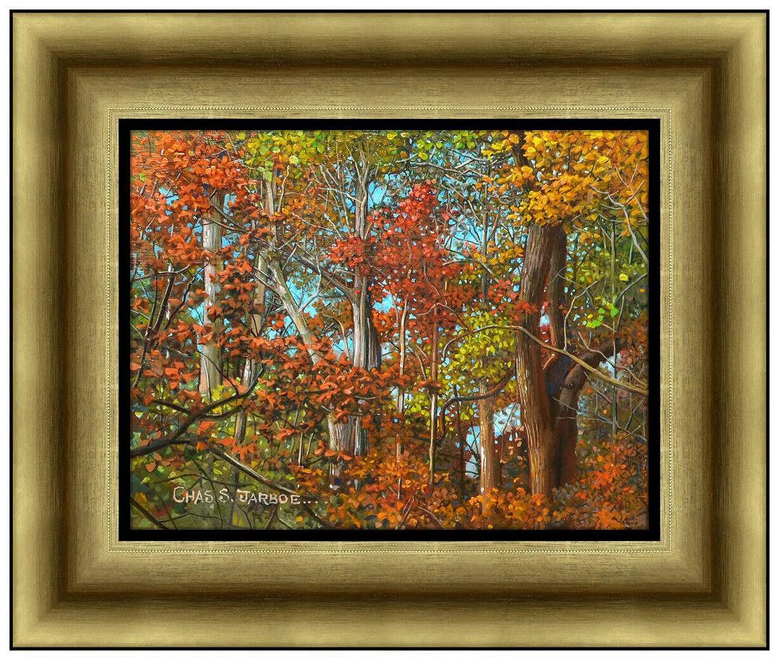 Charles S Jarboe Original Oil Painting On Board Signed Landscape Framed Art (1 of 4)