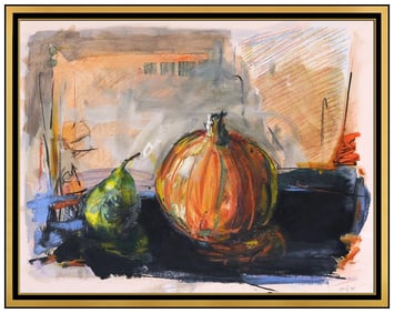 Steve Hawley Authentic Original Pastel Oil Painting Signed Still Life Framed Art