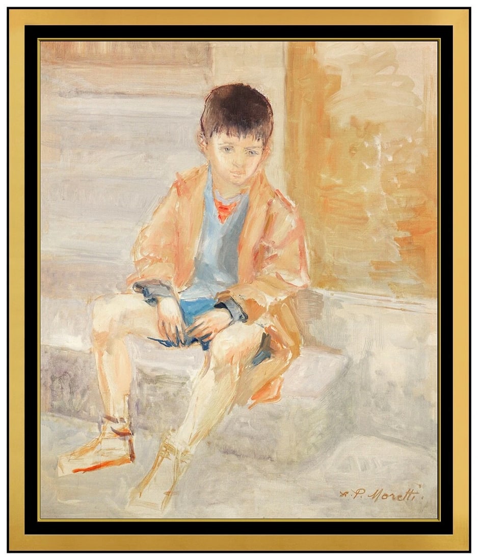 Lucien Philippe Moretti Original Oil Painting On Canvas Signed Framed Art (1 of 5)