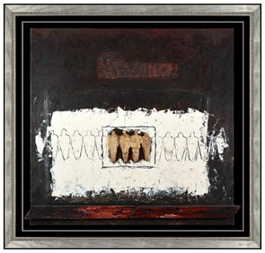 Linda Stojak Original Oil Painting On Canvas Signed Figurative Abstract Framed