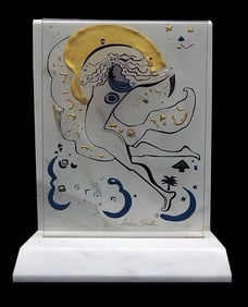 Andrea Smith Original Acrylic Painting Sculpture Hand Signed Marble Glass Art
