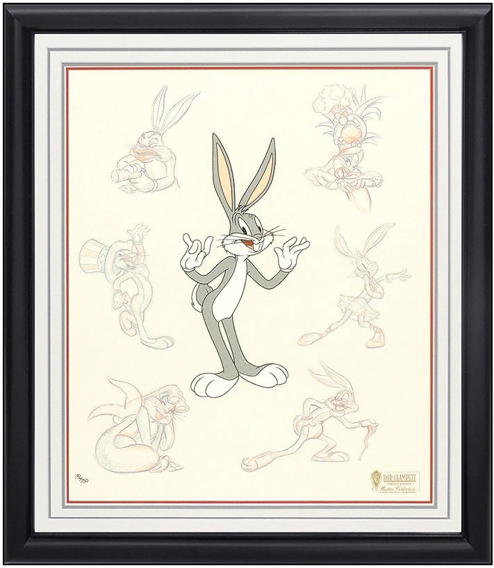 Warner Bros Bob Clampett Bugs Bunny Persona Hand Painted Cel Sericel Animation (1 of 6)