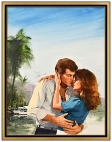 Howard Rogers Original Oil On Board Painting Illustration Signed Framed Artwork