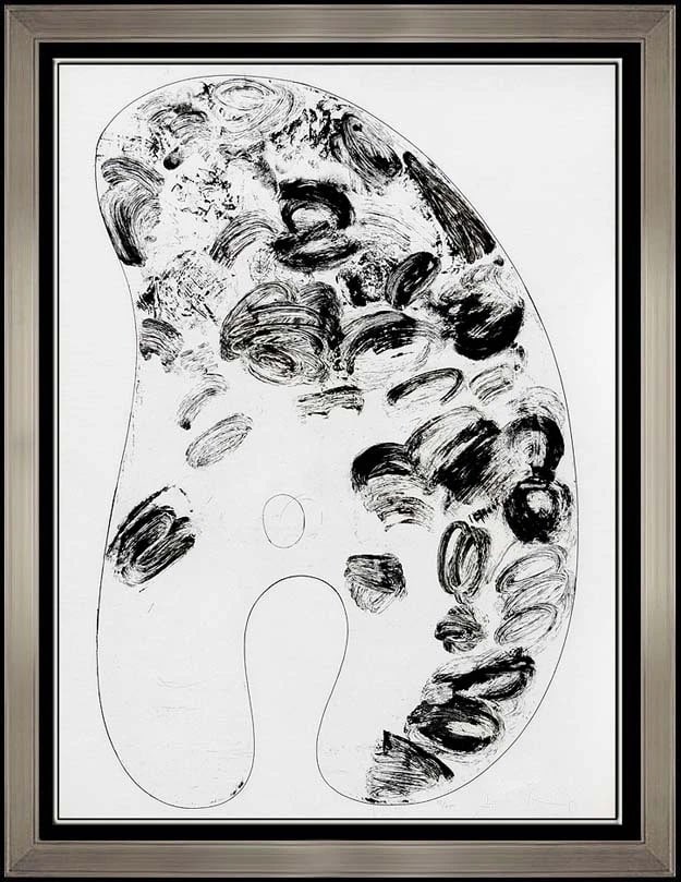 Jim Dine Original Hand Signed Etching Abstract Palette Modern Artwork Framed (1 of 4)
