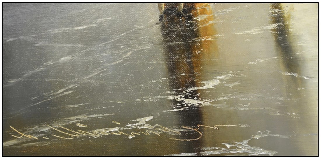 Ludwig Muninger Original Oil Painting On Canvas Signed Figurative Landscape Framed Art - 4