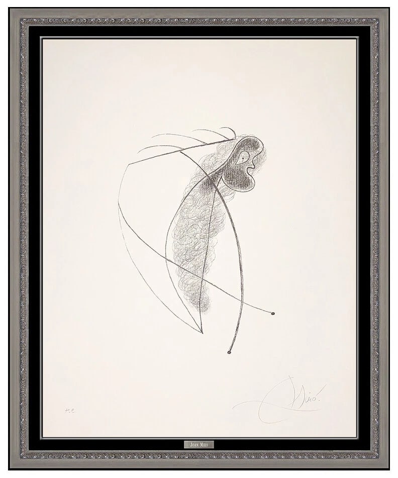 Joan Miro Original Hand Signed Lithograph III Modern Abstract Framed Artwork (1 of 6)