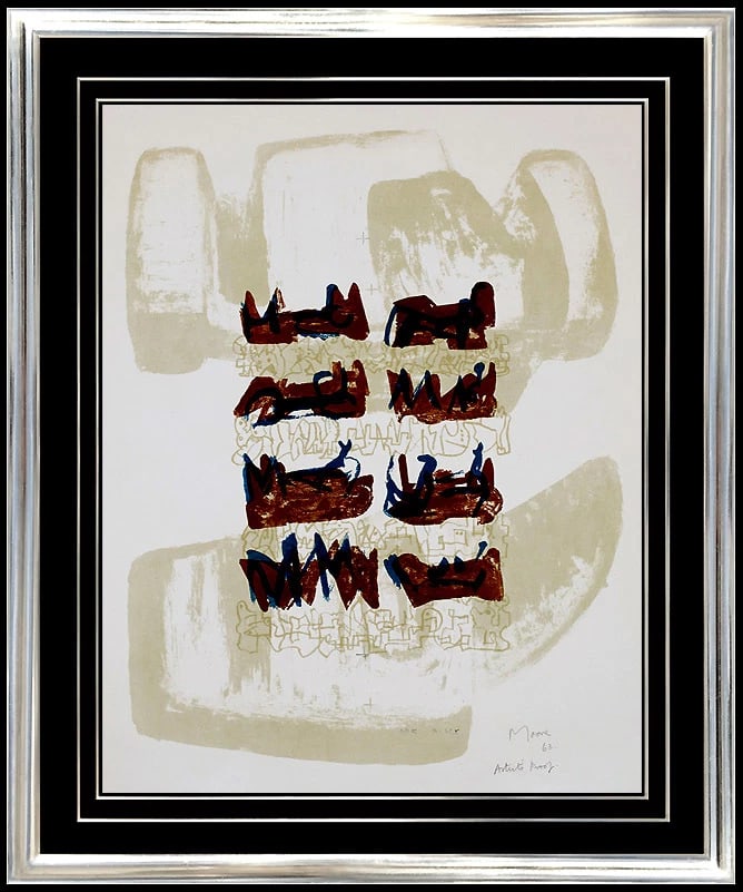 Henry Moore Original Hand Signed Eight Reclining Figures Lithograph Sculpture Art (1 of 3)