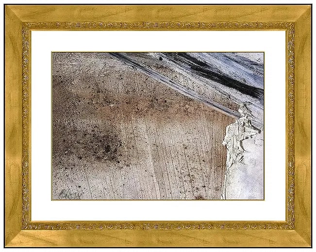 Sandra Blow Original Acrylic Mixed Media Painting Signed Abstract Framed Art: This lot includes:Gallery COA & free domestic shipping (*insurance and international shipping for an additional charge)Artist: Sandra BlowTitle: Sandy Shores AbstractMedium: Acrylic and Mixed Media