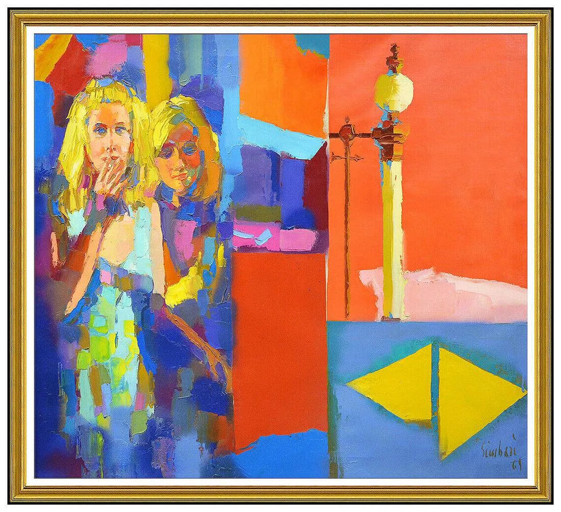 Nicola Simbari Large Original Oil Painting On Canvas Signed Figurative Art: This lot includes:Gallery COA & free domestic shipping (*insurance and international shipping for an additional charge)Artist: Nicola SimbariTitle: The Smoking LoungeMedium: Oil Painting on