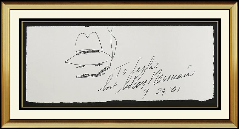 Leroy Neiman Original Drawing Signed Rare Self Portrait Cigar Artwork: This lot includes:Gallery COA & free domestic shipping (*insurance and international shipping for an additional charge)Artist: LeRoy NeimanTitle: Self PortraitMedium: Color Ink Drawing on paper Size: