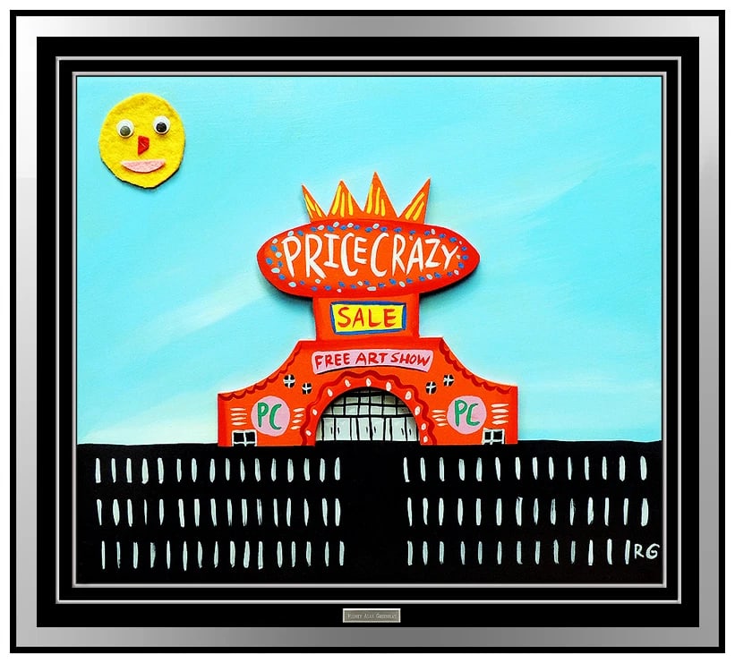 Rodney Greenblat Original Acrylic Painting On Wood Signed Sculpture Artwork (1 of 7)