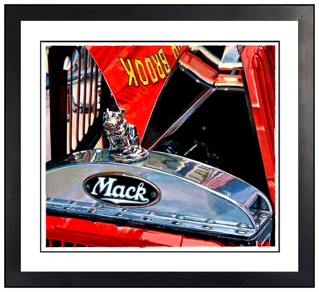 Ron Kleemann Original Acrylic Painting On Board Mack Semi Truck Signed Framed Art (1 of 7)