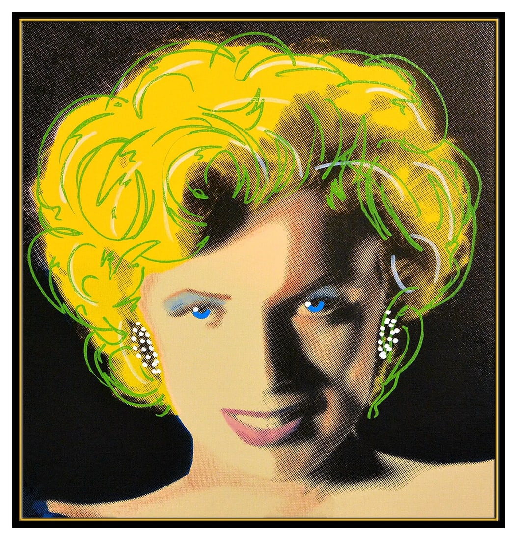 Steve Kaufman Original Oil Painting On Canvas Signed Marilyn Monroe Portrait Art: This lot includes:Gallery COA & free domestic shipping (*insurance and international shipping for an additional charge)Artist: Steve KaufmanTitle: Marilyn Monroe Head Shot Medium: Oil Painting on Canv