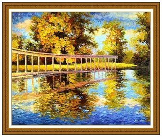 Alexander Antanenka Large Original Painting On Canvas Signed Landscape Framed Art