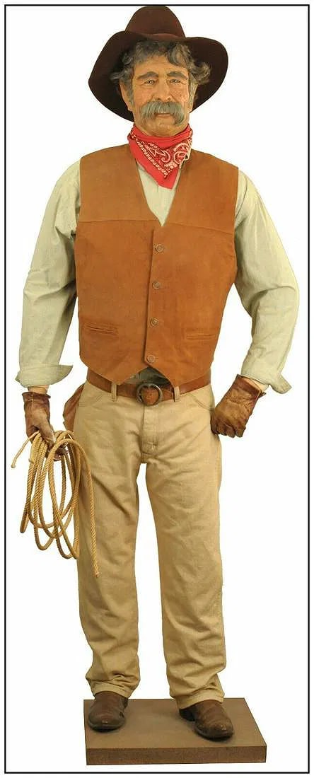 Steve Egge Large Original Mixed Media Sculpture Signed Cowboy Western Art (1 of 5)