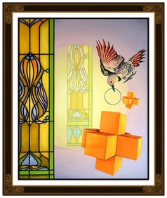 Rita Simon Atirnomis Original Oil Painting On Canvas Signed Surreal Framed Art