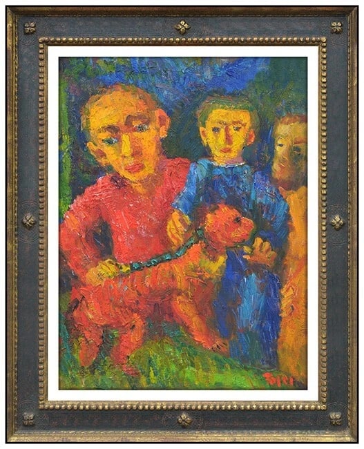 Jennings Tofel Original Oil Painting On Canvas Signed Figurative Framed Artwork (1 of 6)