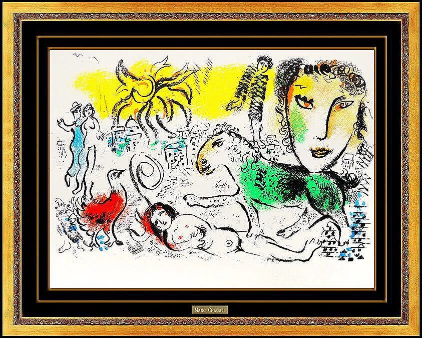 Marc Chagall Homecoming XXe Siecle Color Lithograph Nude Female Modern Art: This lot includes:Gallery COA. In-house shipping available (insurance and international shipping for an additional charge).Artist: Marc Chagall Title: Homecoming From Xxe SiecleMedium: LithographSize: