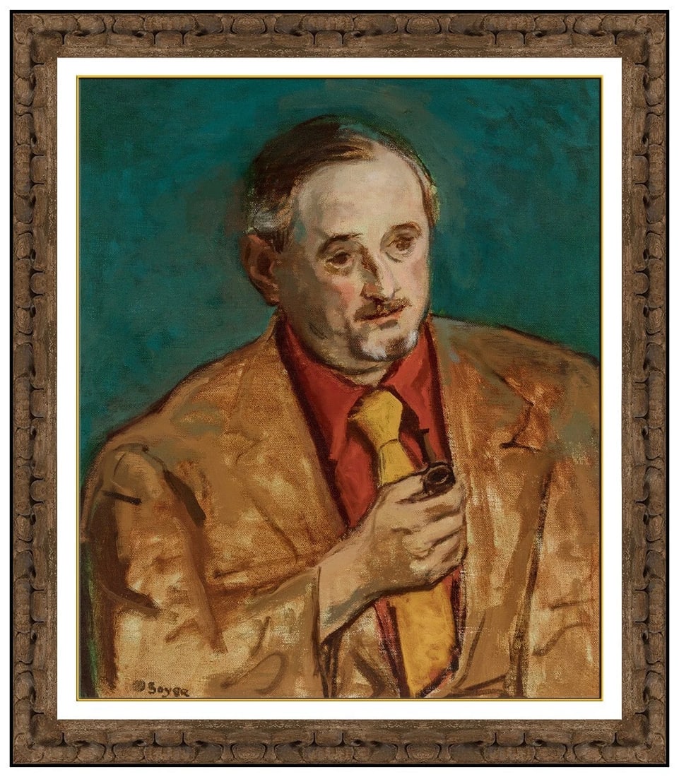 Moses Soyer Original Oil Painting On Canvas Signed Frank Kleinholz Portrait Art (1 of 7)