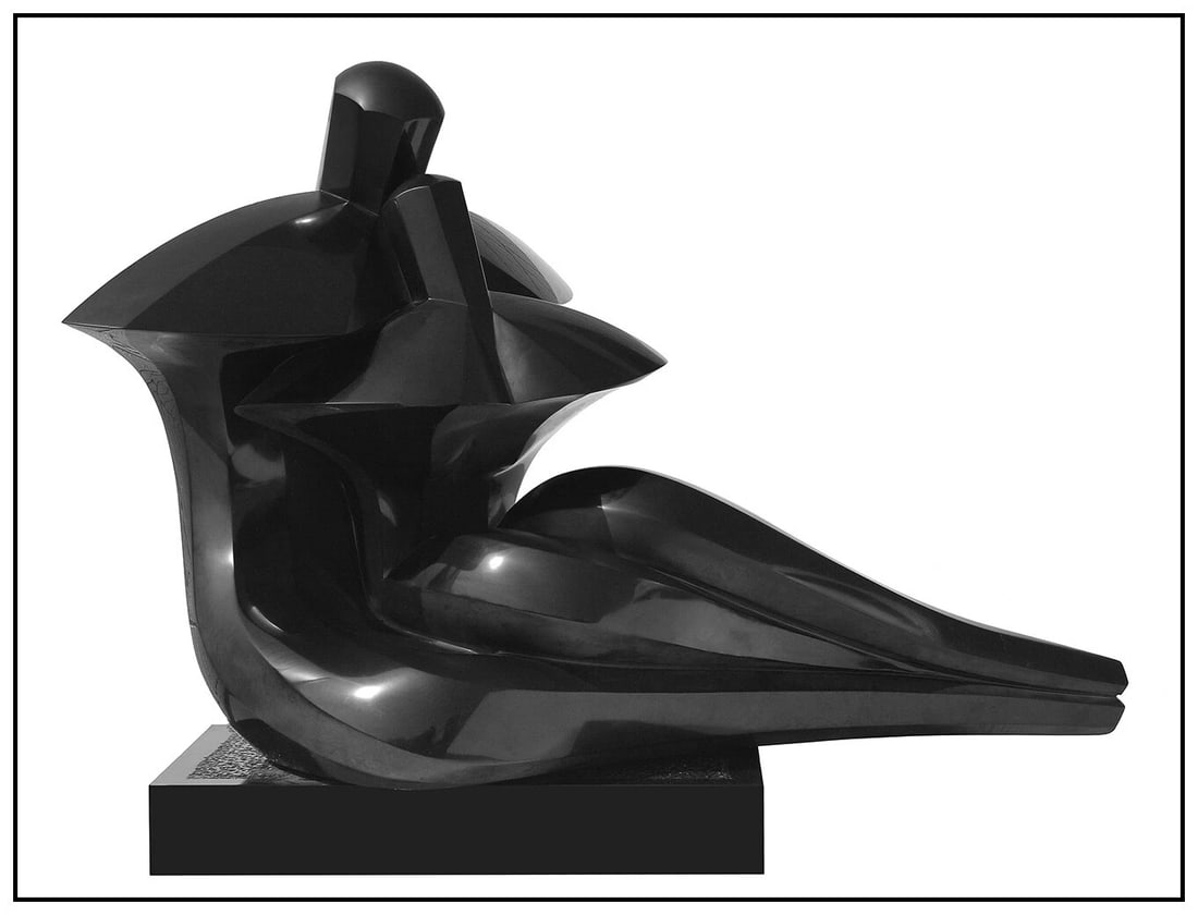 Gidon Graetz Hand Carved Marble Large Original Figurative Sculpture Signed Art (1 of 6)