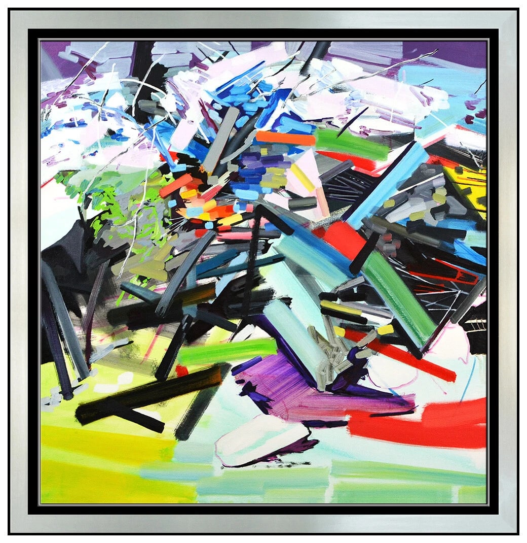 Robert Goodman Large Original Oil Painting On Canvas Signed Floral Abstract Art (1 of 5)