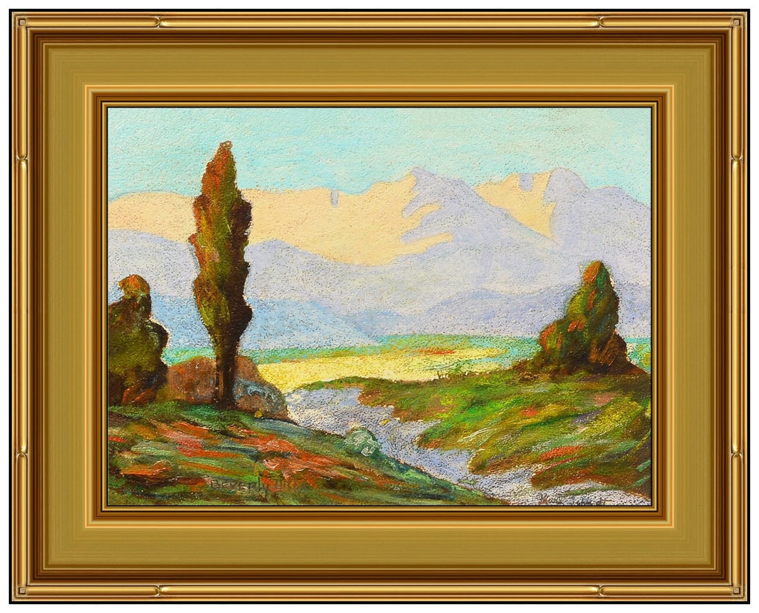 Karl Schmidt Original Oil Painting On Board Signed Western Landscape Framed Art: This lot includes:Gallery COA. In-house shipping available (insurance and international shipping for an additional charge).Artist: Karl SchmidtTitle: Beverly HillsMedium: Oil Painting On BoardSize: 9&