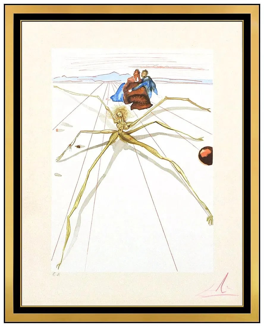 Salvador Dali Original Purgatory Canto 12 Etching Hand Signed Framed Surreal Art (1 of 5)