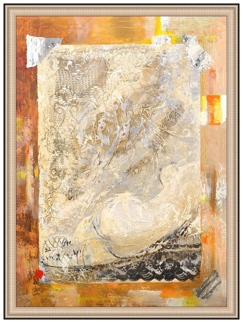 Lucien Dulfan Original Oil Painting On Canvas Signed Figurative Framed Artwork (1 of 6)