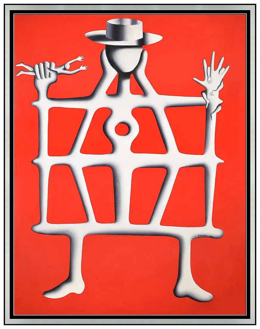 Mark Kostabi Original Watercolor Painting Hand Signed Faceless Figure Framed Art: This lot includes: Gallery COA & free domestic shipping (*insurance and international shipping for an additional charge)Artist: Mark KostabiTitle: Structural EngineerMedium: WatercolorSize: 24”