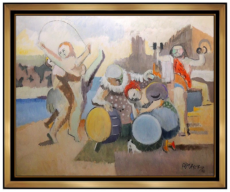 Robert Casper Original Acrylic Painting On Canvas Signed Modern Portrait Artwork (1 of 5)