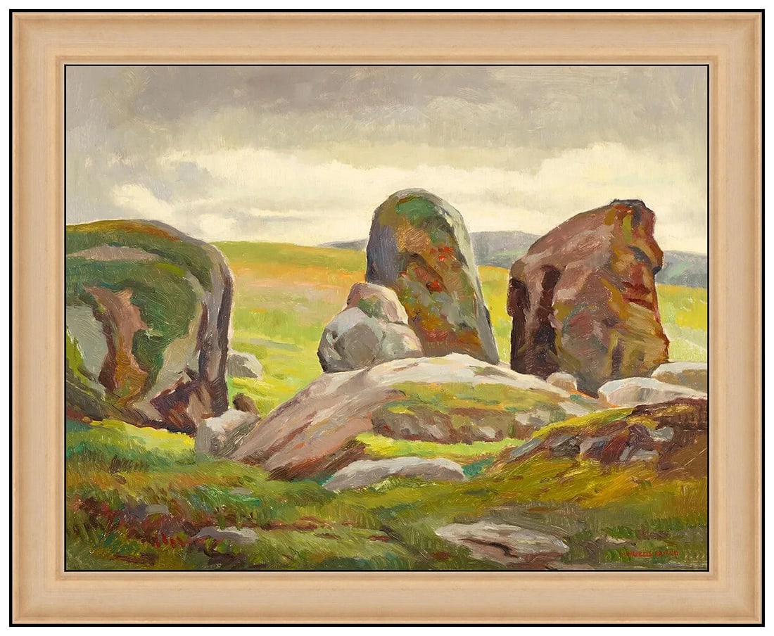 Cornelius Botke Original Oil Painting On Board Signed English Landscape Artwork (1 of 4)