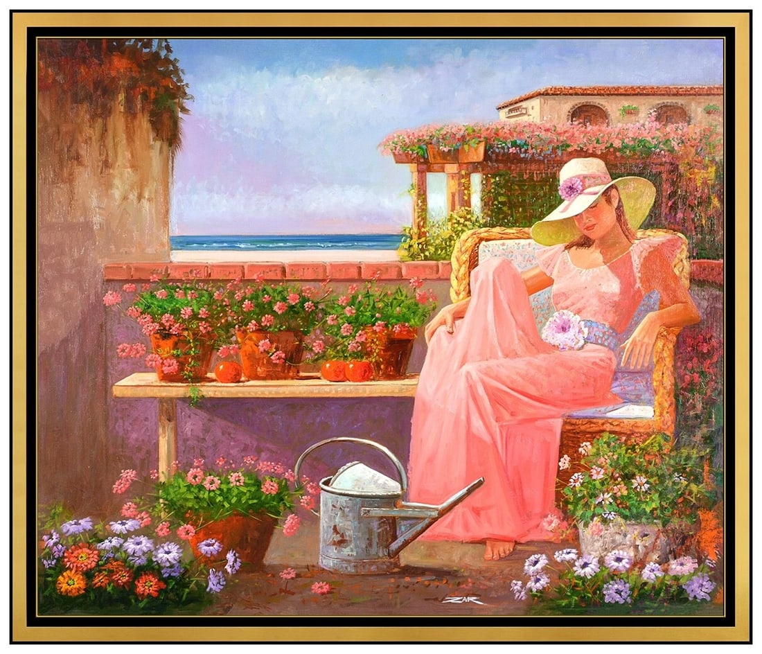 James Zar Original Oil Painting On Board Signed Female Portrait Framed Artwork (1 of 5)