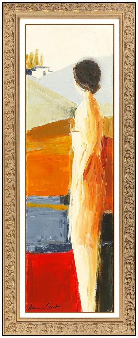 Adriana Naveh Large Original Acrylic Painting On Canvas Signed Female Portrait (1 of 6)