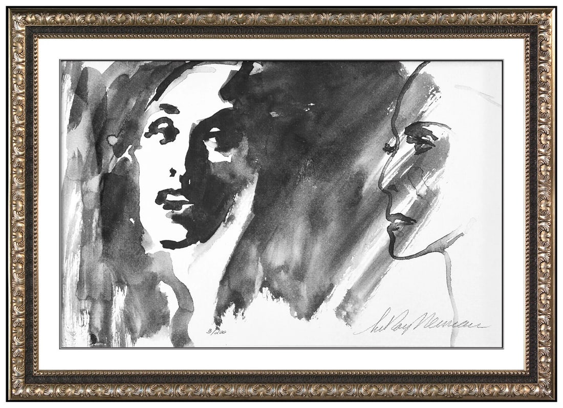 Leroy Neiman Martha Graham Female Portrait Hand Signed Lithograph Art (1 of 5)