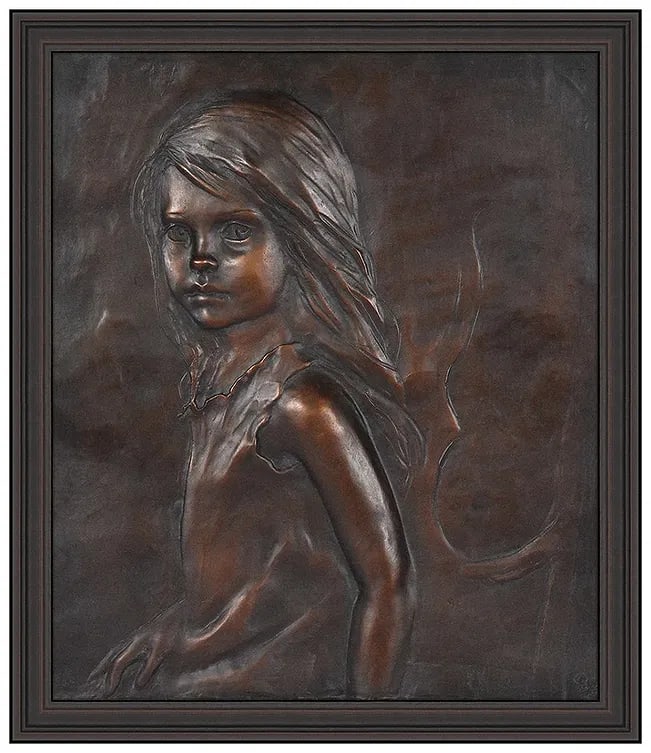 Glenna Goodacre Original Annie Figure Bronze Relief Sculpture Signed Artwork: This lot includes:Gallery COA & free domestic shipping (*insurance and international shipping for an additional charge)Artist: Glenna Goodacre Title: AnnieMedium: Bronze Relief SculptureSize: 12.5" x