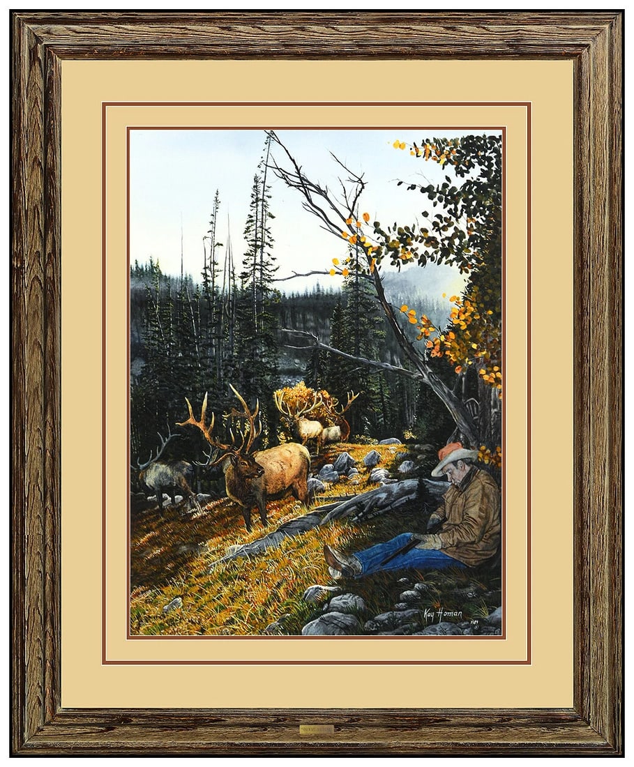 Kay Homan Original Acrylic Painting Signed Nature Wildlife Landscape Framed Art (1 of 5)