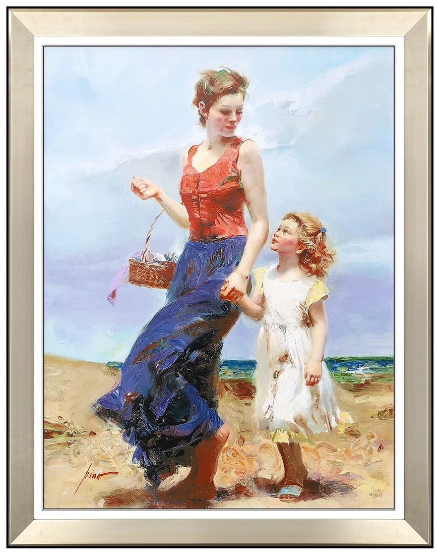 Pino Daeni New Friends Hand Embellished Giclee On Canvas Signed Large Artwork (1 of 5)