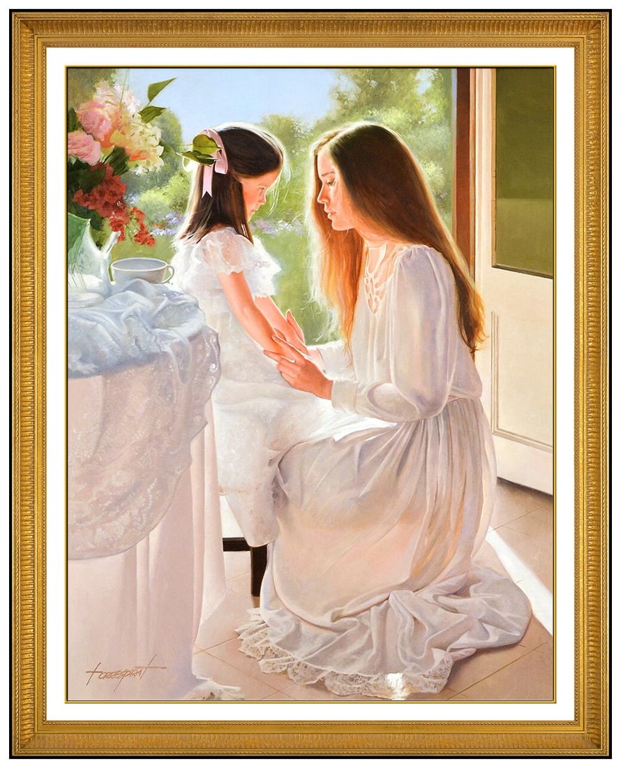 Enric Torres Prat Original Painting On Board Signed Female Figurative Framed Art (1 of 4)