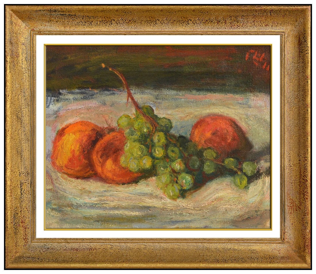 Robert Philipp Original Oil Painting On Canvas Signed Still Life Framed Artwork (1 of 5)