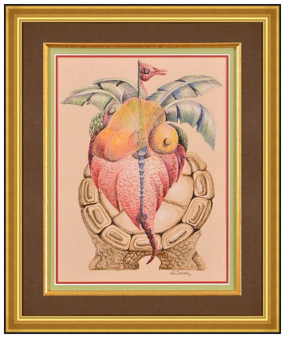 Irene Sierra Carreno Original Watercolor Painting Signed Surreal Animal Artwork (1 of 4)