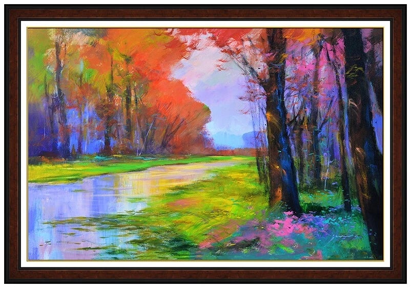 Michael Schofield Large Original Oil Painting On Canvas Signed Landscape Artwork (1 of 5)