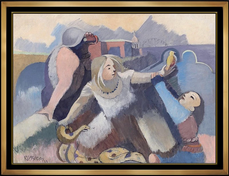 Robert Casper Original Acrylic Painting On Canvas Signed Large Modern Portrait (1 of 5)