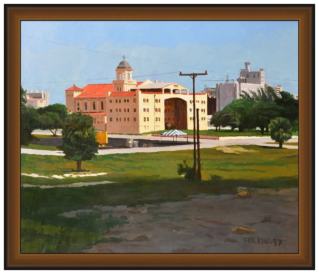 Douglas Ferrin Large Original Oil Painting On Canvas Signed Cityscape Framed Art (1 of 5)