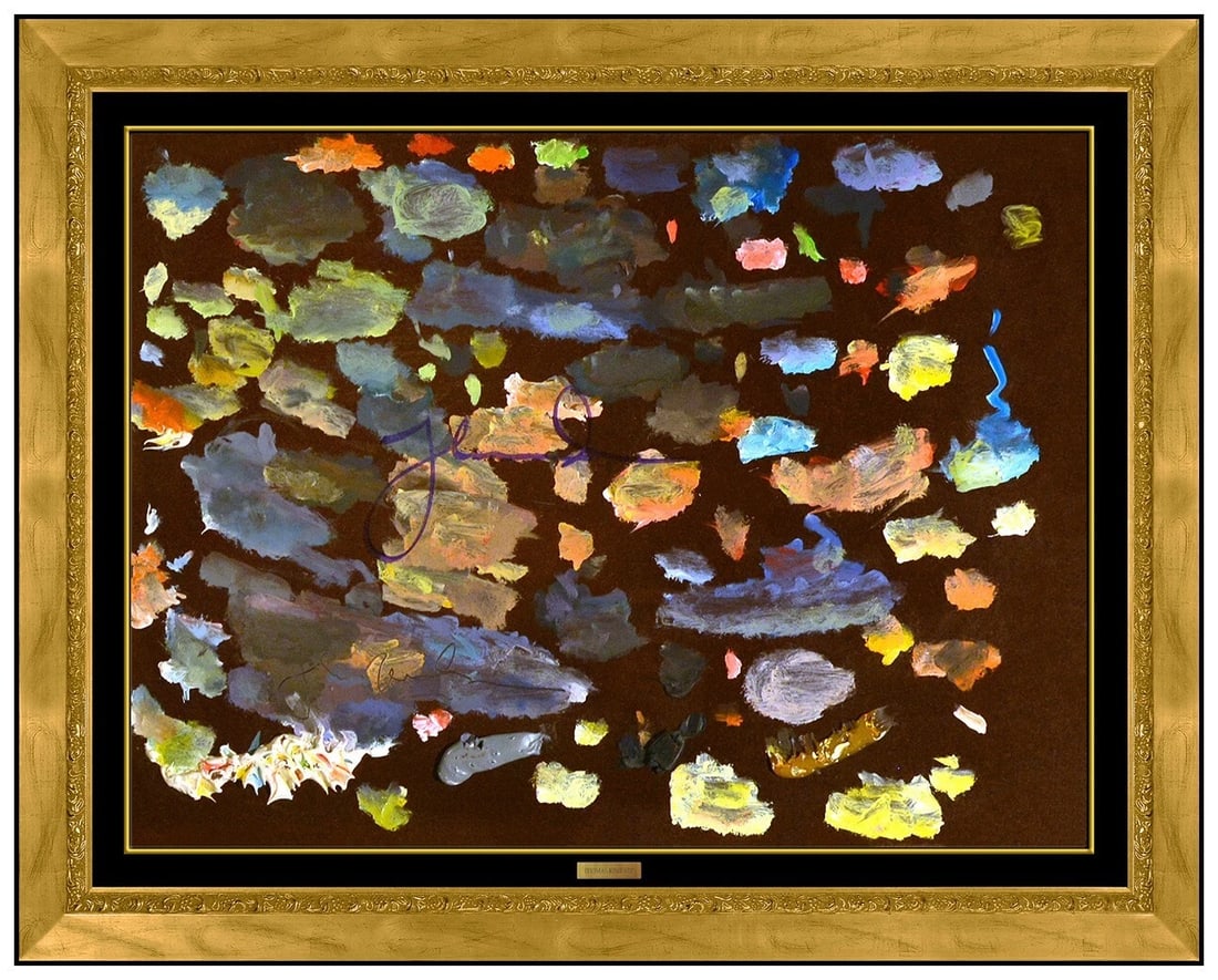 Thomas Kinkade Original Abstract Painting On Board Signed Framed Artwork (1 of 6)