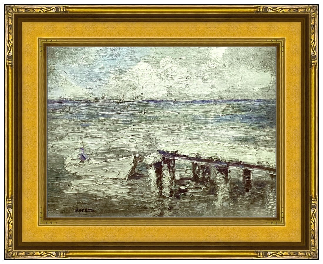 Henri Person Original Oil Painting On Board Signed Nautical Seascape Framed Art (1 of 5)