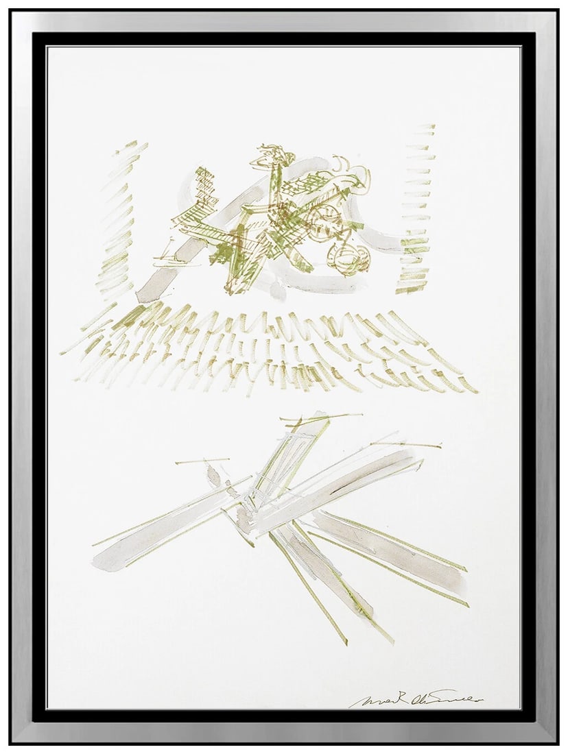 Mark Di Suvero Original Watercolor Painting Hand Signed Framed Artwork (1 of 4)